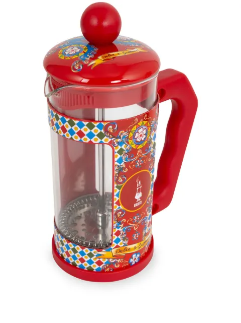 Dolce & Gabbana x Bialetti small Carretto-print French coffee press Red TCCE25TCAFE