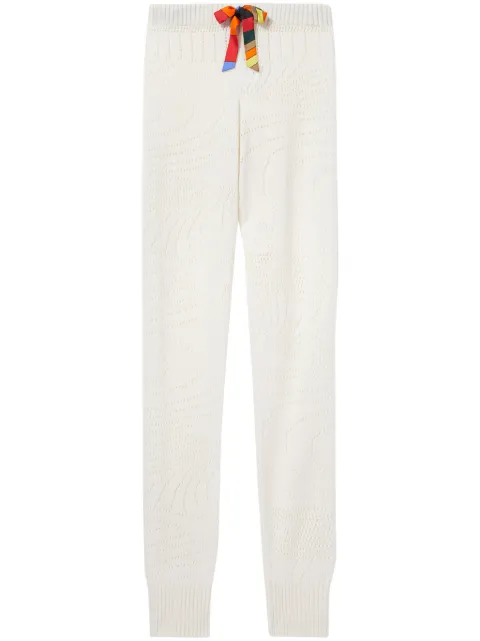 PUCCI pointelle-knit cashmere track pants White 3UKT153U964