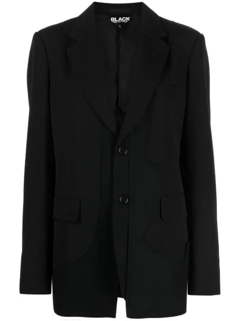 Black Comme Des Garçons single-breasted wool blazer Black 1LJ016052