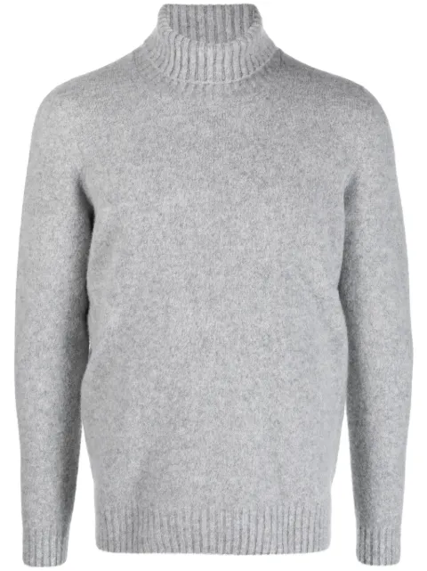 Drumohr roll-neck lambs wool jumper Grey D8W104G