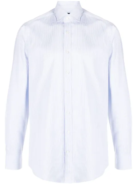 Hackett London striped cotton shirt Blue HM309193