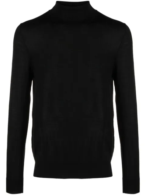Hackett London roll-neck wool-blend jumper Black HM702836