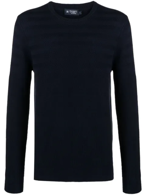 Hackett London herringbone cotton jumper Blue HM702843