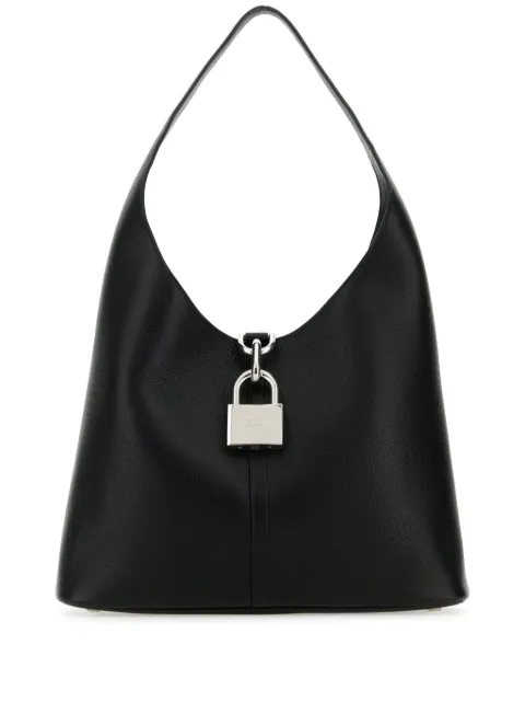 Balenciaga medium Locker leather shoulder bag Black 7716362AAWC1000
