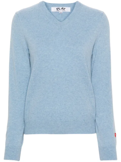 Comme Des Garçons Play heart logo wool jumper Blue P1N089