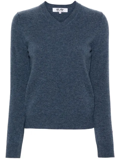 Comme Des Garçons Play heart logo wool jumper Blue P1N089