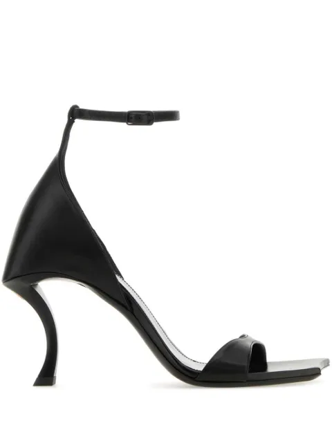 Balenciaga Hourglass 100mm leather sandals Black 742401WBET1
