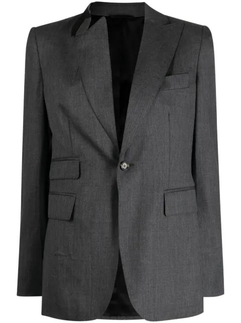 marina yee asymmetric single-breasted blazer Grey JANE