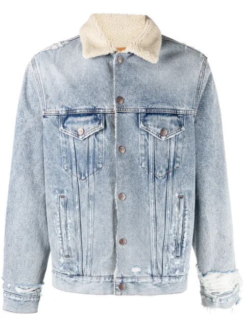 MM6 Maison Margiela distressed denim jacket Blue S62AN0116S30589