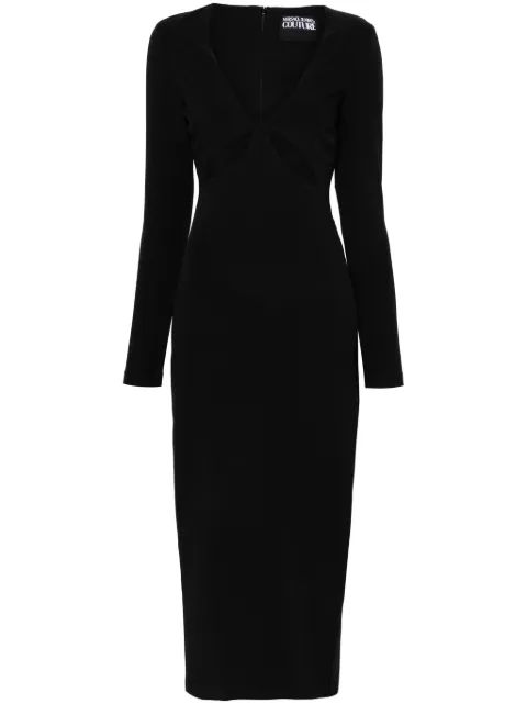 Versace Jeans Couture cut-out crepe midi dress Black 75HAO916N0217