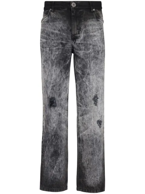 Balmain mid-rise straight-leg jeans Black CH1MI065DE01