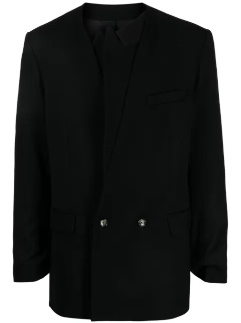 marina yee Erza asymmetric-edge blazer Black EZRAJACK