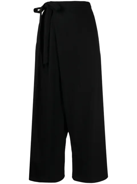 Forme D'expression wraparound drop-crotch trousers Black DP040ELCB