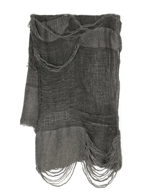 Forme D'expression Fiamma distressed scarf Grey HX015FIAG