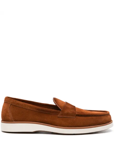 Santoni suede penny loafers Brown MGDT18657BIOSEGSC69