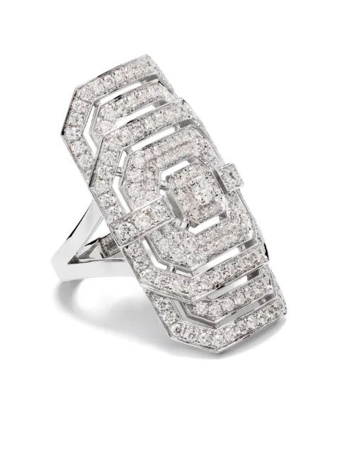 STATEMENT PARIS Ring My Way XXL sterling silver and diamond cocktail ring Silver FSJ293