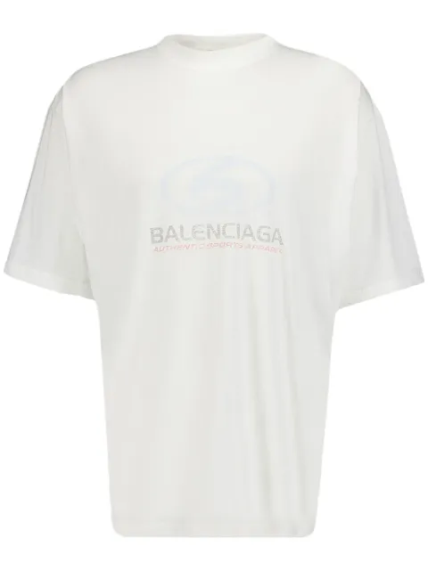 Balenciaga Surfer logo-print cotton T-shirt White 764235TPVM3