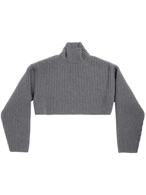Balenciaga high-neck virgin wool jumper Grey 771046T1681