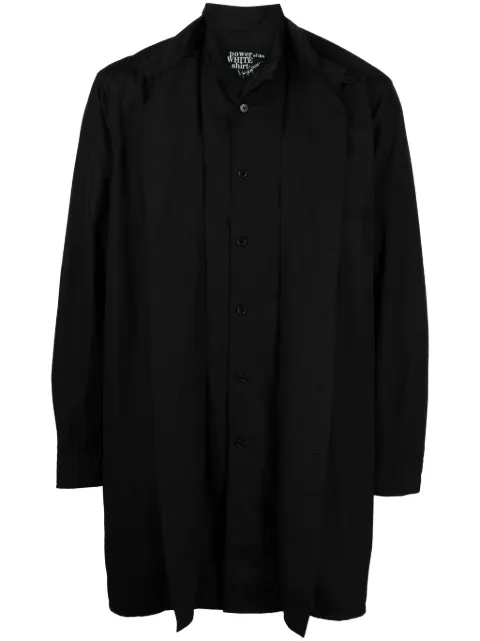 Yohji Yamamoto long-sleeve layered shirt Black HJB50018BLK