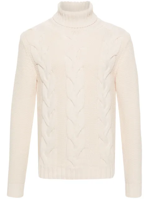 K-Way cable-knit roll-neck jumper Neutrals K5117MW