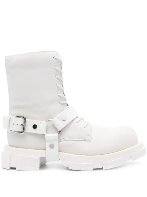 Both Gao leather boots White GAB130WB132