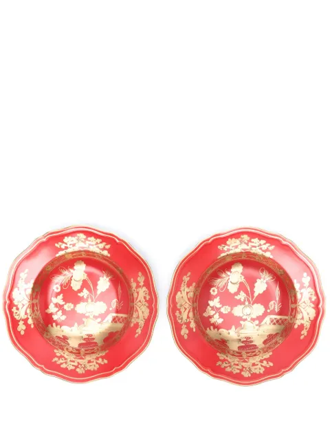 GINORI 1735 floral-print plates (set of two) Red 003RG00FPT210010240