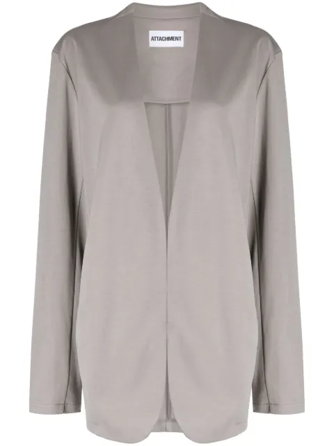 Attachment V-neck cotton blazer Grey AJ32084GRY