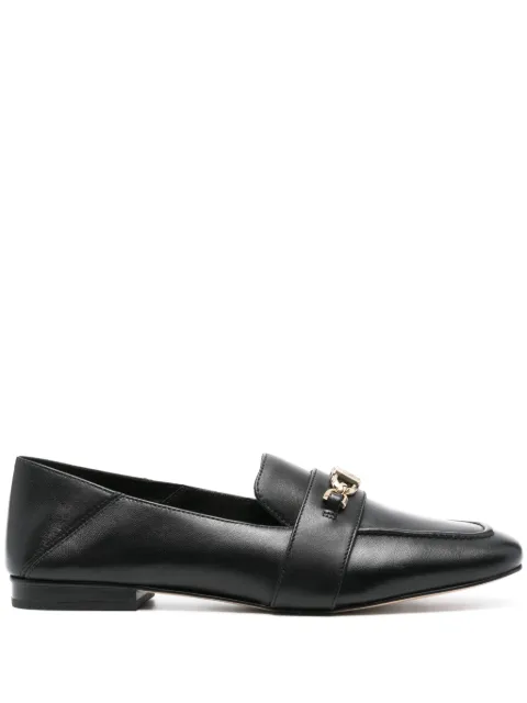 Michael Michael Kors logo-plaque leather loafers Black 40H3TFFP1L