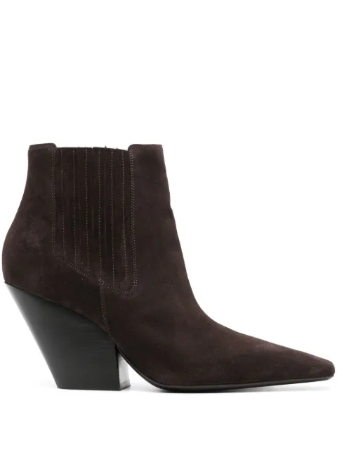 Casadei Anastasia 100mm Western-style suede boots Brown 1R444W0801NOMAD