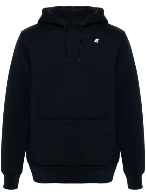 K-Way logo-print jersey hoodie Blue K8125JW