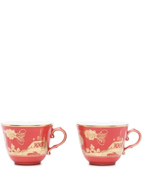 GINORI 1735 Oriente Italiano porcelain coffee cup (set of two) Red 003RG00FTZ301010120