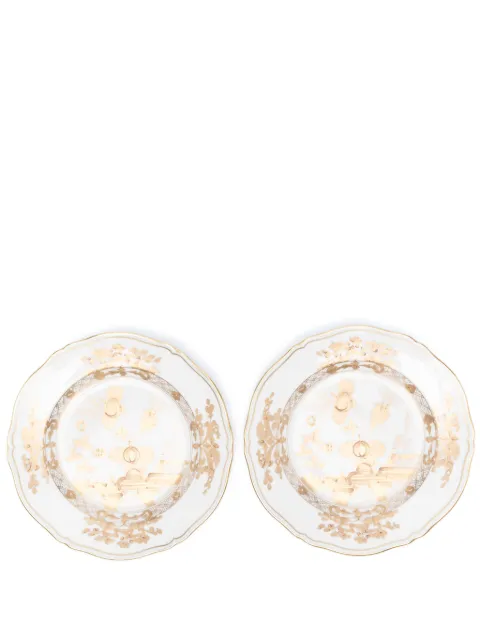 GINORI 1735 Aurum porcelain plate (set of two) White 003RG00FPT110010210