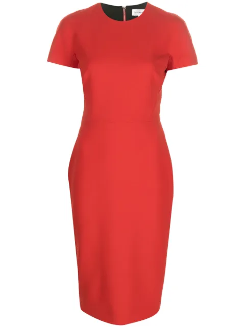 Victoria Beckham crepe shift dress Red 1124WDR005232A