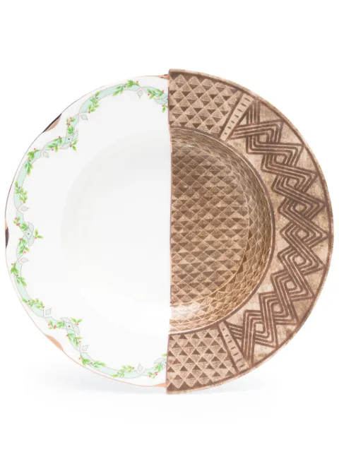 Seletti Hybrid 2.0 Malao graphic-print bone china plate White 09133