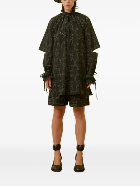 Henrik Vibskov Void Filler cut-out blouse Black SS24STUDF212