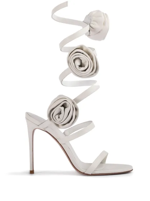 Le Silla Rose floral-appliqué sandals White 8597Z100R1PPNEM