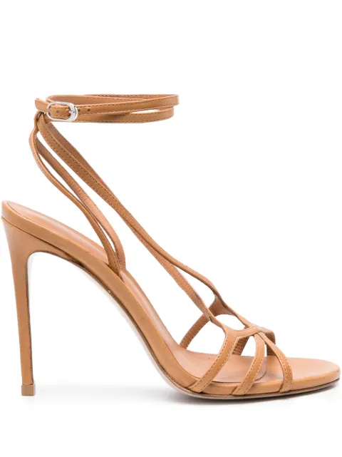 Le Silla Belen 105mm leather sandals Neutrals 8511S100R3PPNEM
