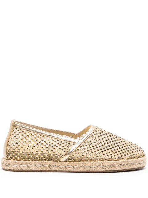 Le Silla Gilda rhinestone-embellished espadrilles Gold 0327U020M1PPCAZ