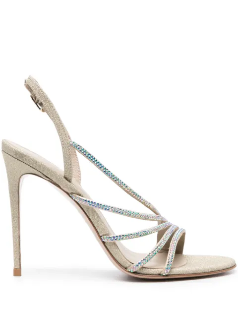 Le Silla Scarlet 105mm glitter sandals Gold 8526S100R1PPFES