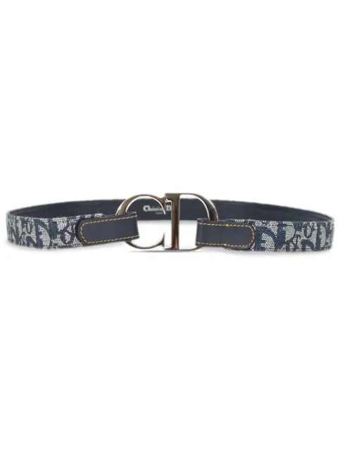 Christian Dior Pre-Owned 2004 Oblique canvas belt Blue RI0024
