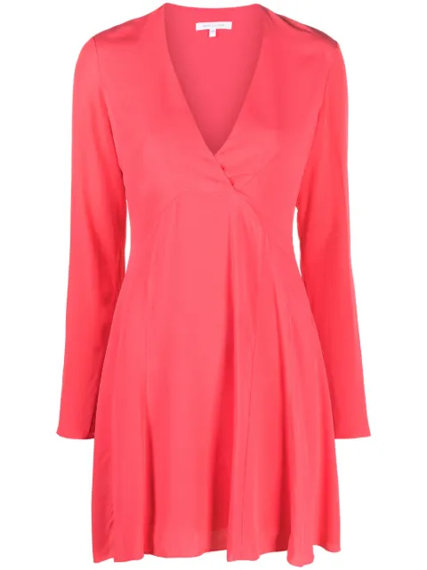 Patrizia Pepe long-sleeve flared panelled dress Pink 8A1279A8I1