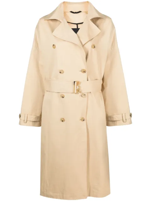 Patrizia Pepe double-breasted cotton coat Neutrals 8O0102AK55