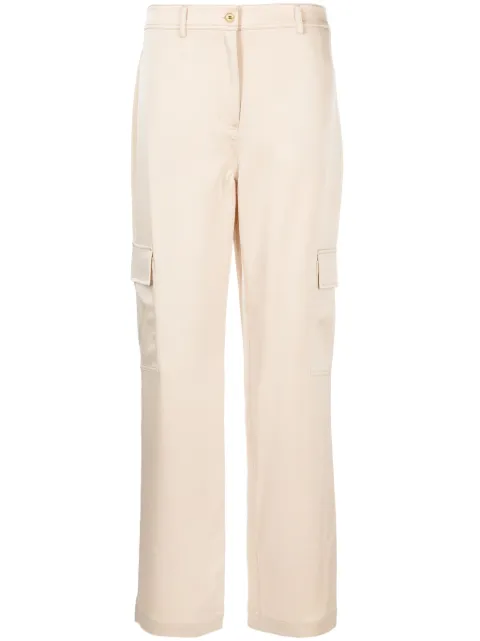Michael Michael Kors straight-leg satin-finish trousers Neutrals MH330DS99G