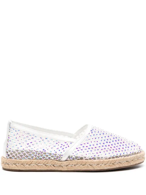 Le Silla Gilda crystal-embellished espadrilles White 0327U020M1PPSAS
