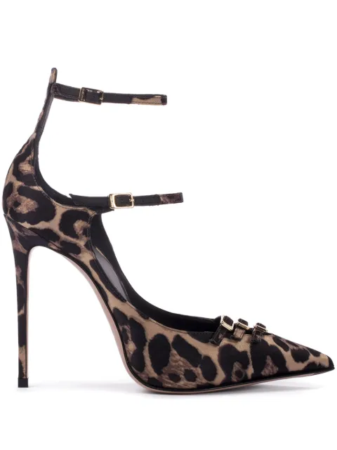 Le Silla Morgana 120mm leopard-print pumps Brown 2004B100RCPPSAT