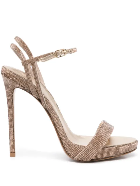 Le Silla Gwen 120mm crystal-embellished sandals Gold 8607B100RSPPSTD