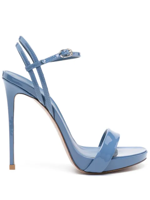 Le Silla Gwen 120mm patent-leather sandals Blue 8603M100R1PPKAB