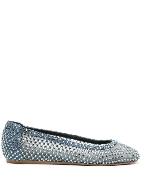 Le Silla Gilda crystal-embellished ballerina shoes Blue 0198B020MCPPSTB