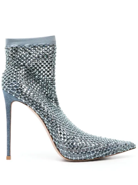 Le Silla Gilda 115mm crystal-embellished boots Blue 2113R100R8PPSTB
