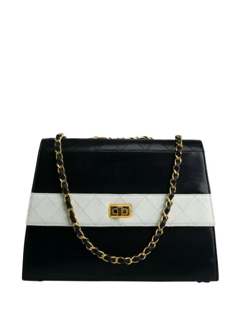 CHANEL Pre-Owned 1989 diamond-quilted shoulder bag Black LU108634759751
